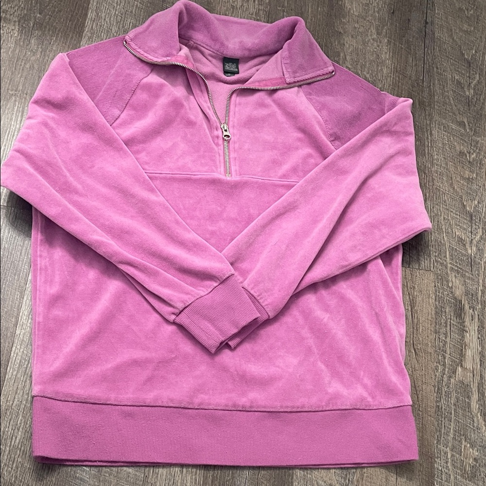 Wild Fable Pink Quarter-Zip Jacket